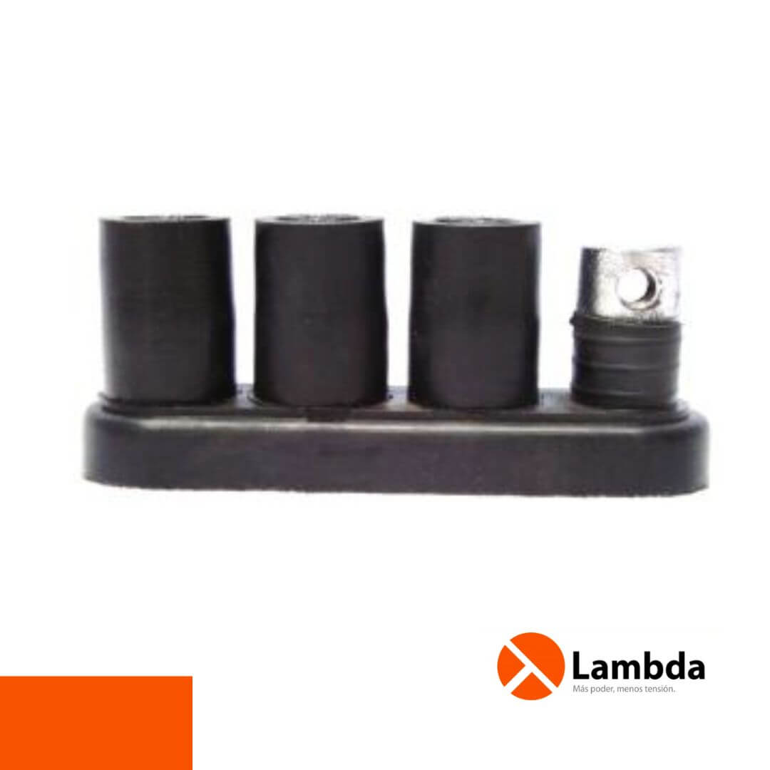 Conector múltiple tipo pulpo de cuatro vías