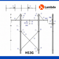 Estructura HS3G 25KV - Hache suspensión 3 fases neutro de guarda