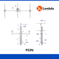 Estructura PS3N 35KV - Puntaposte sencillo 3 fases neutro corrido
