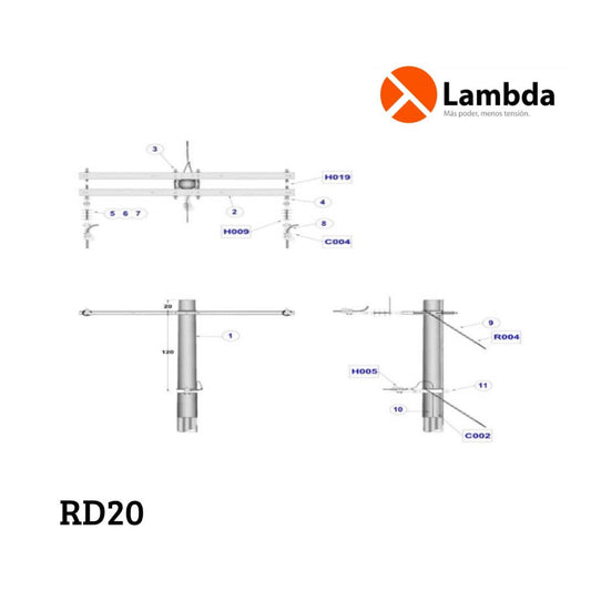 Estructura RD20 prearmada al detalle 