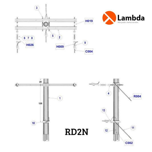 Estructura RD2N prearmada al detalle 