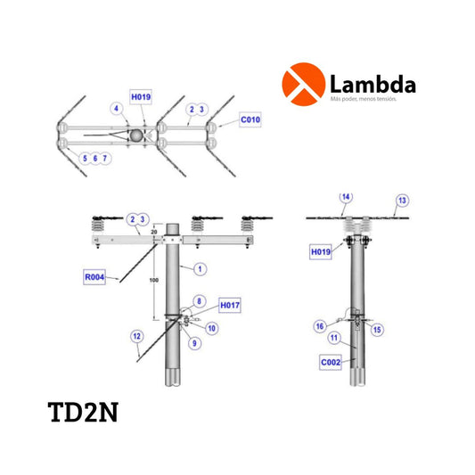 Estructura TD2N prearmado al detalle