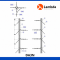 Estructura DA3N 35KV - Deflexión de anclaje 3 fases neutro corrido
