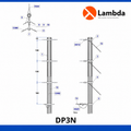 Estructura DP3N 15KV - Deflexión de paso 3 fases neutro corrido