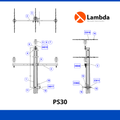 Estructura PS30 35KV - Puntaposte sencillo 3 fases