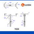 Estructura TD20 25KV - Te doble 2 fases