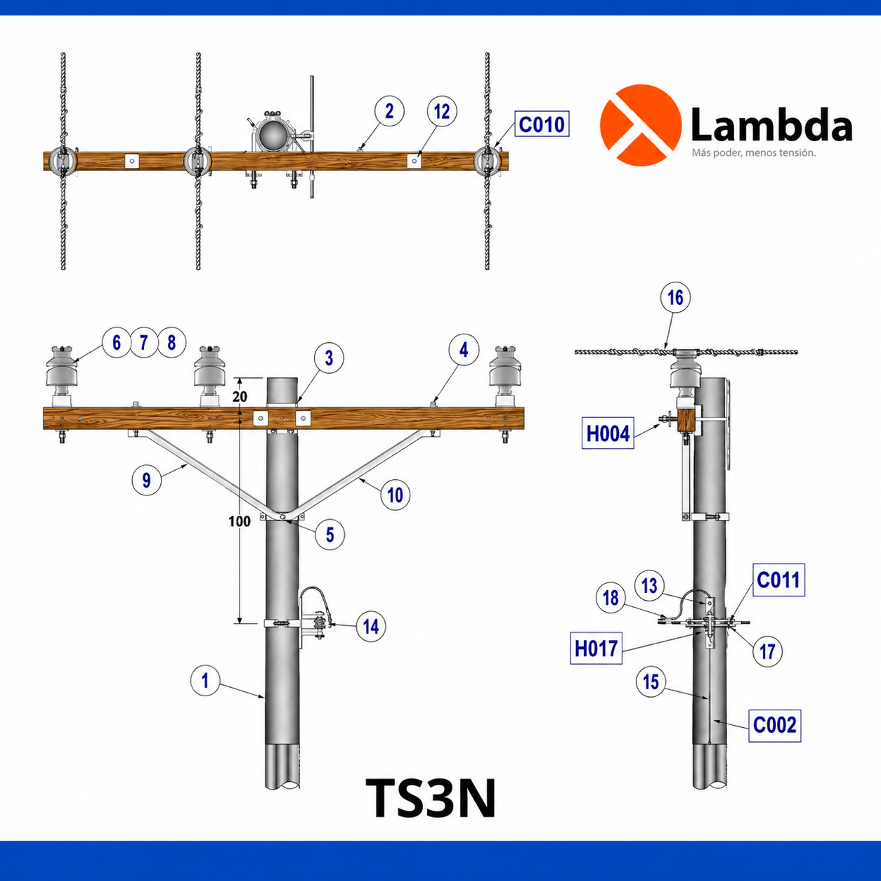 Estructura TS3N 15KV
