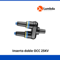 Inserto doble OCC 25kV  Azul