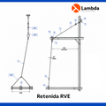 Retenida RVE 13KV - Retenida volada a estaca y ancla