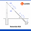 Retenida RSA 23KV - Retenida sencilla de ancla