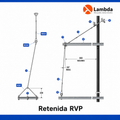 Retenida RVP 13KV - Retenida volada a poste y ancla